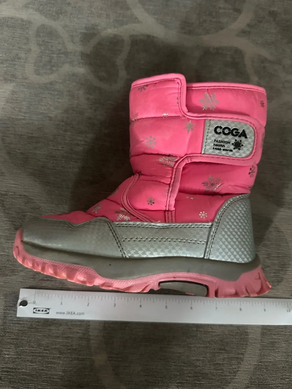 Coga Kids' Pink/Silver Winter Snow Boots